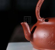 《佛肚竹提梁》宜興紫砂壺套裝家用工藝美術師沈洪斌手工降坡泥名家功夫茶壺茶具