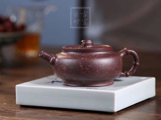 《金砂竹韻》宜興紫砂壺純手工底槽青，段泥泡茶壺