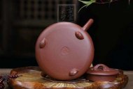 《如意石瓢》宜興名家紫砂壺功夫家用茶壺茶具紅皮龍助理工藝美術師手工泡茶壺套裝