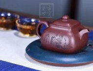 《混方壺》宜興紫砂壺高級工藝美術師純手工全紫茄泥方器泡茶壺茶具