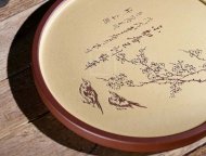 《繪鳥掛盤》宜興紫砂壺仿古純手工助理工藝美術(shù)師紫砂粉漿大容量泡茶壺茶具家用套裝