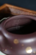 《平湖秋月（描金款）》宜興紫砂壺手工工藝美術(shù)師大師收藏級(jí)茶壺紫泥
