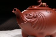 《喜象》宜興紫砂壺工藝美術師手工清水泥