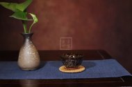 《全手工天目釉窯變烏金品茗杯》宜興紫砂壺手工紫砂泡茶壺具