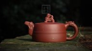 《金龍出海》宜興紫砂壺作品全手工底槽青