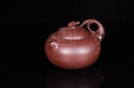 《福祿一生》宜興紫砂壺手工工藝美術師紫泥壺茶壺創(chuàng)新壺茶具