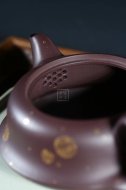 《平湖秋月（描金款）》宜興紫砂壺手工工藝美術(shù)師大師收藏級(jí)茶壺紫泥