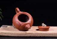 《荷塘月色茶具》宜興紫砂壺名師高級工藝美術師手工大紅袍金絲西施泡茶壺