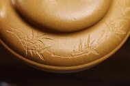 《線圓》宜興紫砂壺高級工藝美術師手工刻繪茶壺茶具黃金段泥線圓