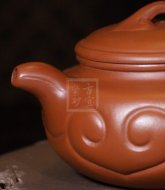 《仿古如意》紫砂茶具茶壺助理工藝美術師純手工仿古如意大紅袍