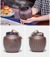 《四大美女茶葉罐》宜興紫砂壺手工紫泥，段泥，紅清水泥，天青泥茶壺具