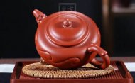 《龍隱線(xiàn)韻》紫砂壺茶具仿古如意紅皮龍壺全手工茶壺