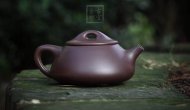 《山水石瓢》宜興工藝美術師手工紫砂壺茶壺具紫泥石瓢