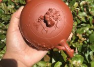 樹(shù)樁葡萄壺；朱泥380CC