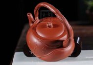 《佛肚竹提梁》宜興紫砂壺套裝家用工藝美術師沈洪斌手工降坡泥名家功夫茶壺茶具